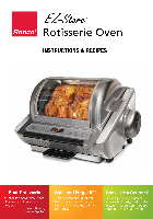 Rotisserie Hornos Ronco 5250 EZ-Store Stainless Rotisserie Oven Instrucciones y recetas