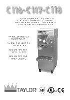 Congelador Taylor C117 Manual de usuario