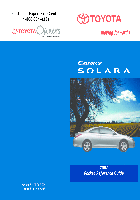 Cables de red Toyota CAMRY SOLARA 00452-PRG07-SOL Manual de usuario