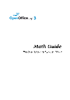 Software OpenOffice.org OpenOffice - 3.3 Guía de Matemáticas