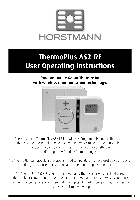 Controles inalámbricos Horstmann ThermoPlus AS2-RF Guía del usuario
