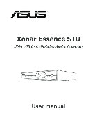 Leer online Esencia de alta fidelidad de audio ASUS Xonar Essence STU E8252 Manual de usuario